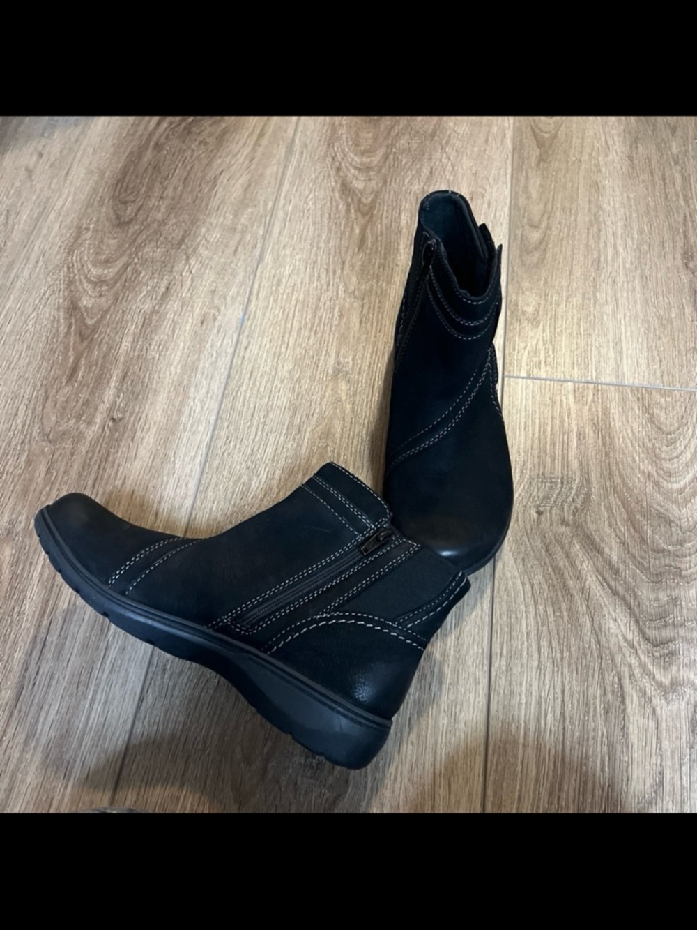 Clarks Black Side-Zip Women's Ankle Booties